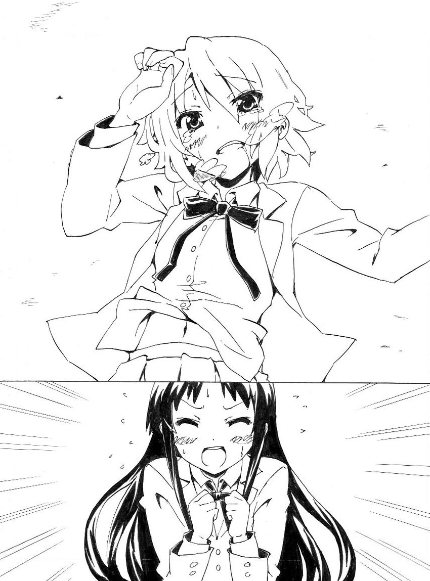 akiyama mio and tainaka ritsu (k-on!) drawn by nome_(nnoommee)