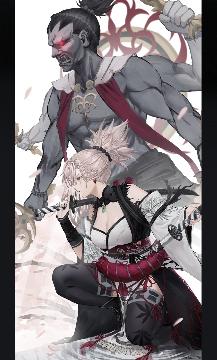 miyamoto musashi (fate and 2 more) drawn by shiro_(siro_kuten)