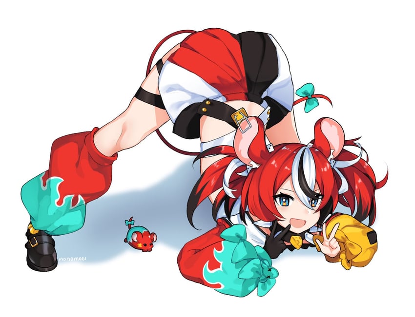 hakos baelz and mr. squeaks (hololive and 1 more) drawn by monomogi
