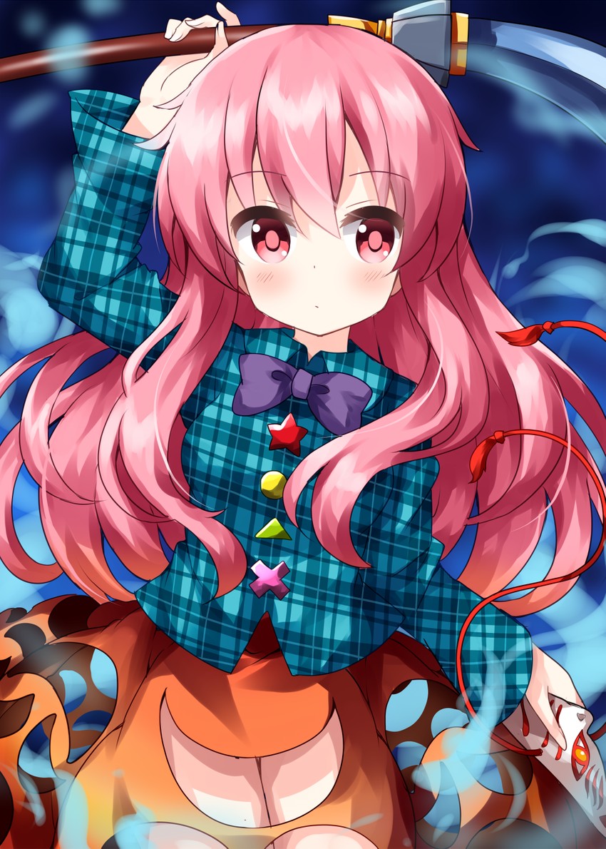 hata no kokoro (touhou) drawn by ruu_(tksymkw)