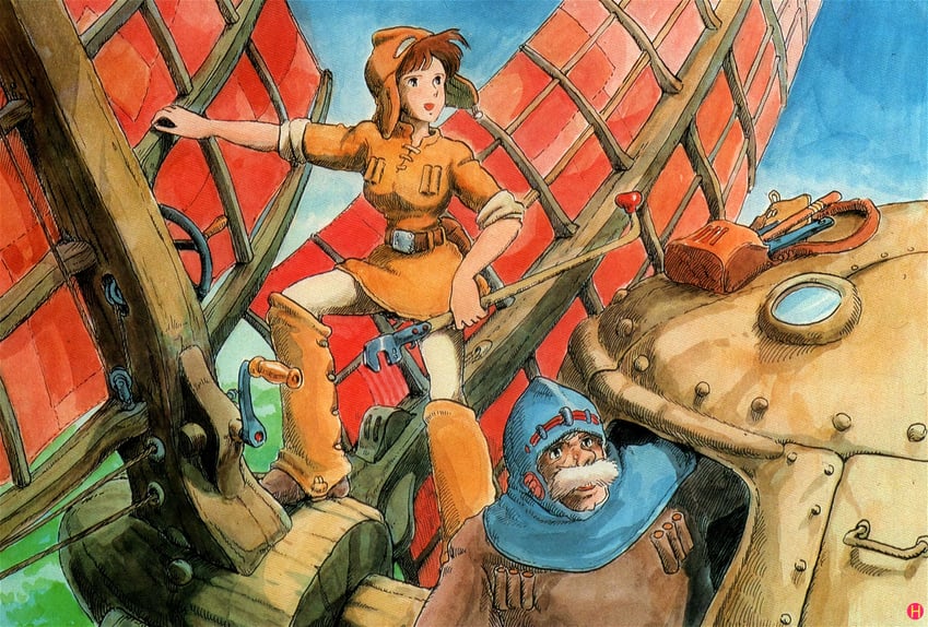 nausicaa (studio ghibli and 1 more) drawn by miyazaki_hayao