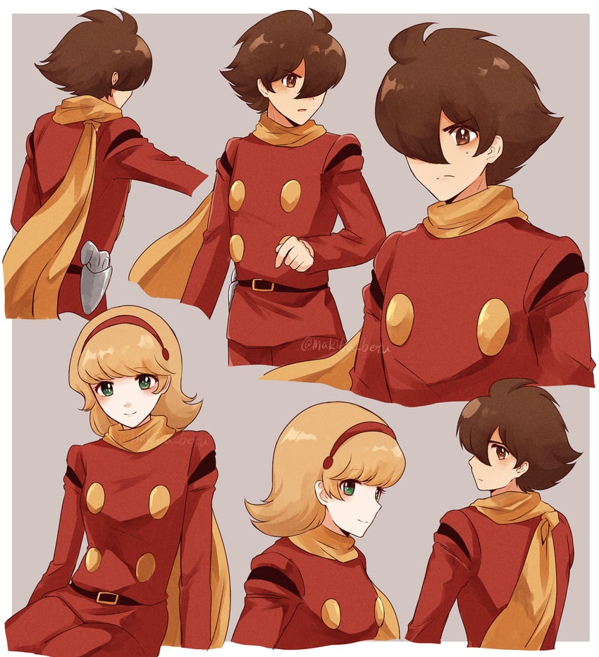 francoise arnoul and shimamura joe (cyborg 009) drawn by makiba_(mgmgcat)