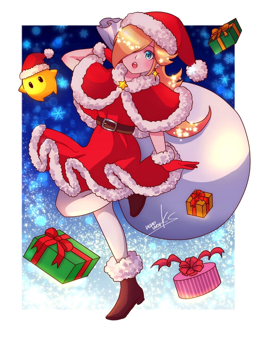 rosalina and luma (mario and 1 more) drawn by nonoworks
