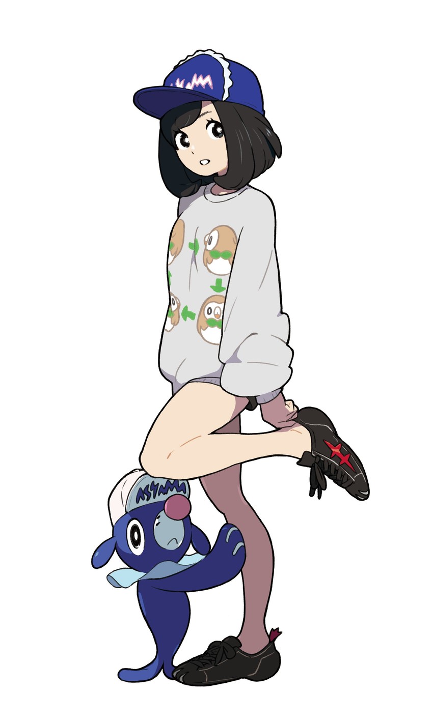selene, rowlet, and popplio (pokemon and 1 more) drawn by oomura_yuusuke