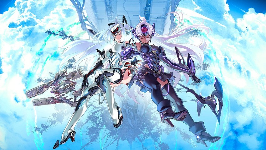 kos-mos, t-elos, kos-mos re:, and t-elos re: (xenoblade chronicles and 2 more) drawn by choco_(chocolate_shop) and tanaka_kunihiko