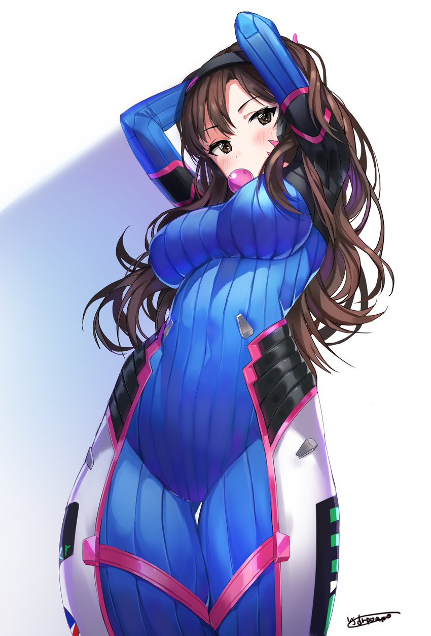 d.va (overwatch and 1 more) drawn by popuru