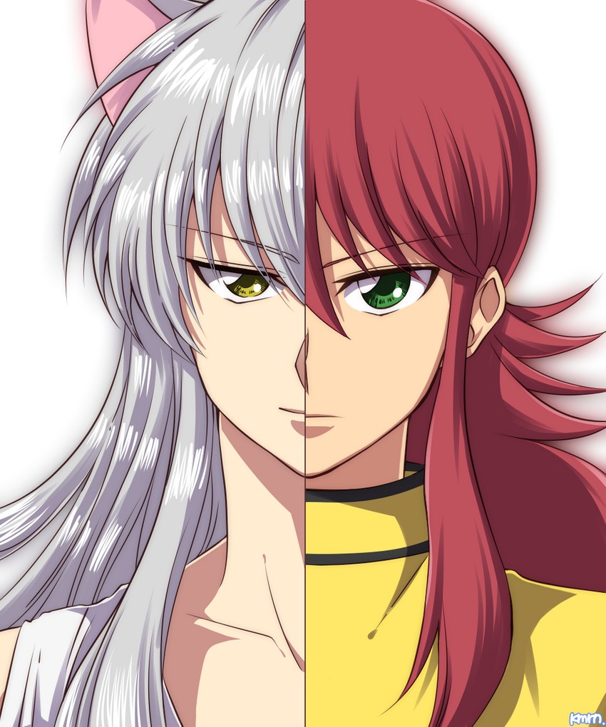kurama and youko kurama (yu yu hakusho) drawn by kameron