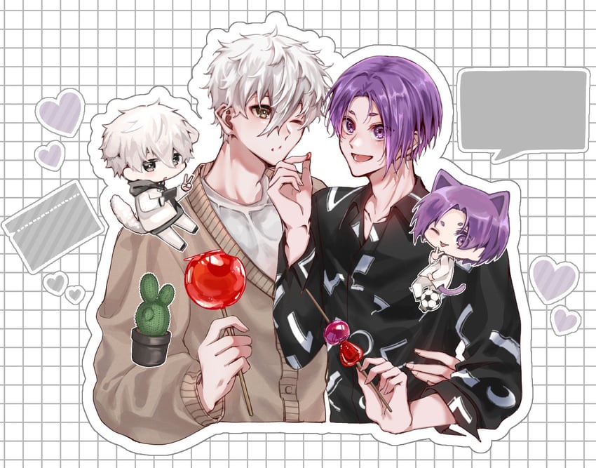 nagi seishirou and mikage reo (blue lock) drawn by yomogi_(user_rvdf7243)