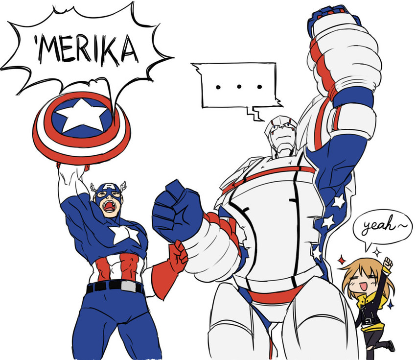 steve rogers, captain america, joey jones, heroman, and stan lee (marvel and 1 more) drawn by matsu-sensei