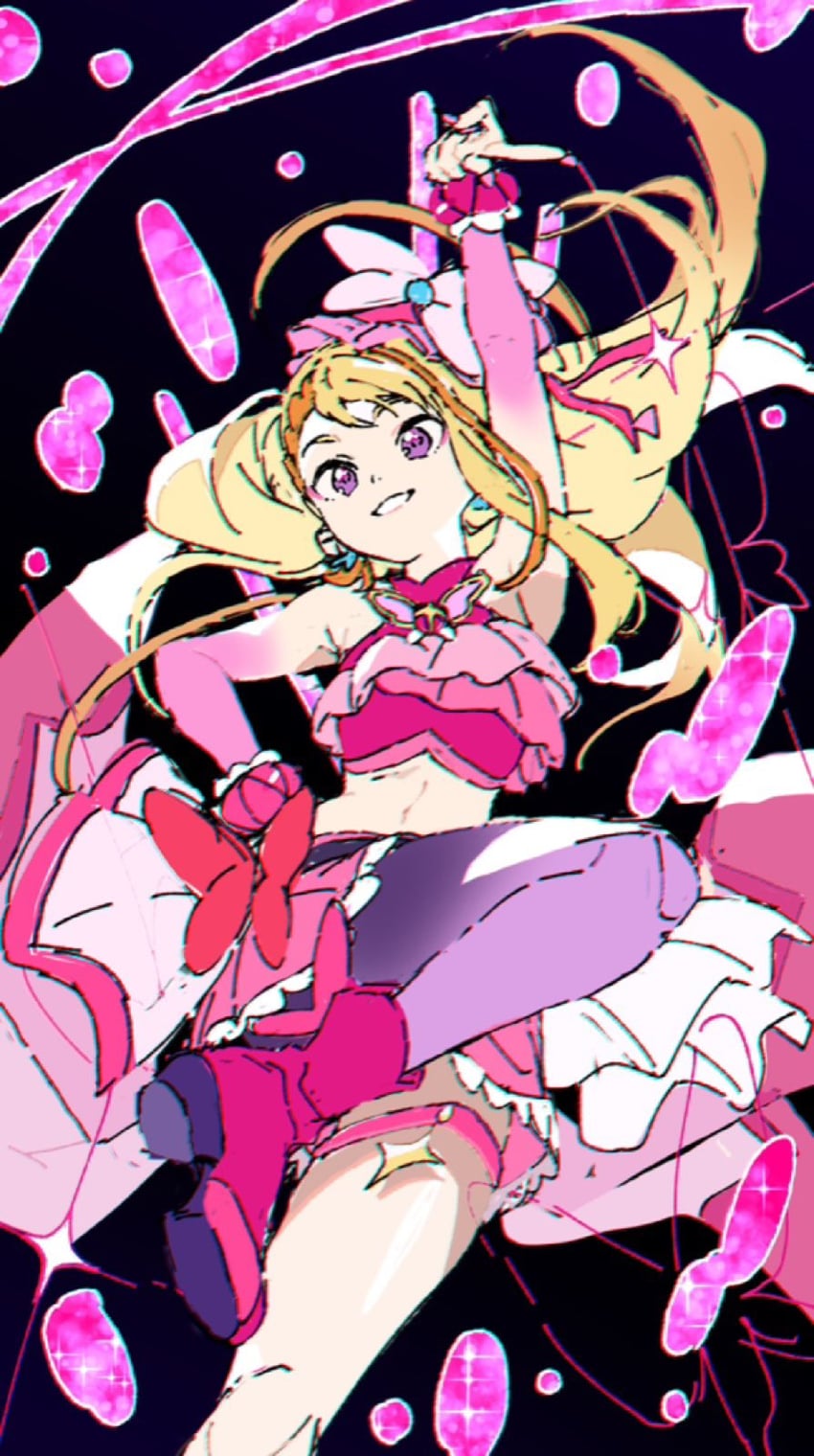hijiri ageha and cure butterfly (precure and 1 more) drawn by ginjiro_(ginjiroxx)