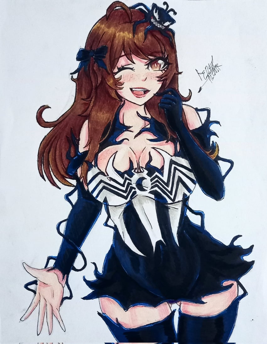 venom, nimu, and centi (indie virtual youtuber and 2 more) drawn by alzafer