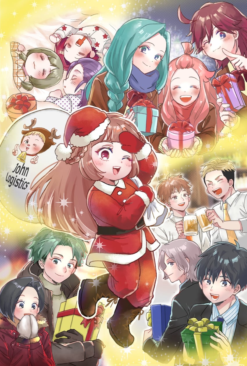 etra, yuzuriha, tsutsuji, akamatsu, yuri, and 9 more (etra-chan wa mita!)