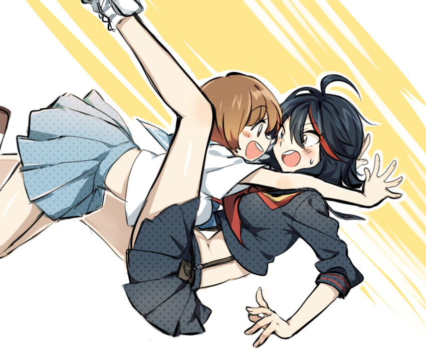 matoi ryuuko, senketsu, and mankanshoku mako (kill la kill) drawn by mery_(yangmalgage)