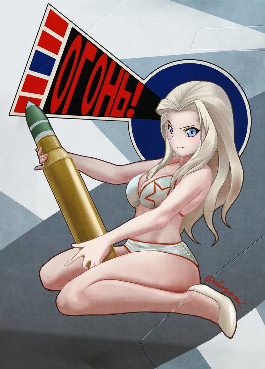 clara (girls und panzer) drawn by abazu-red