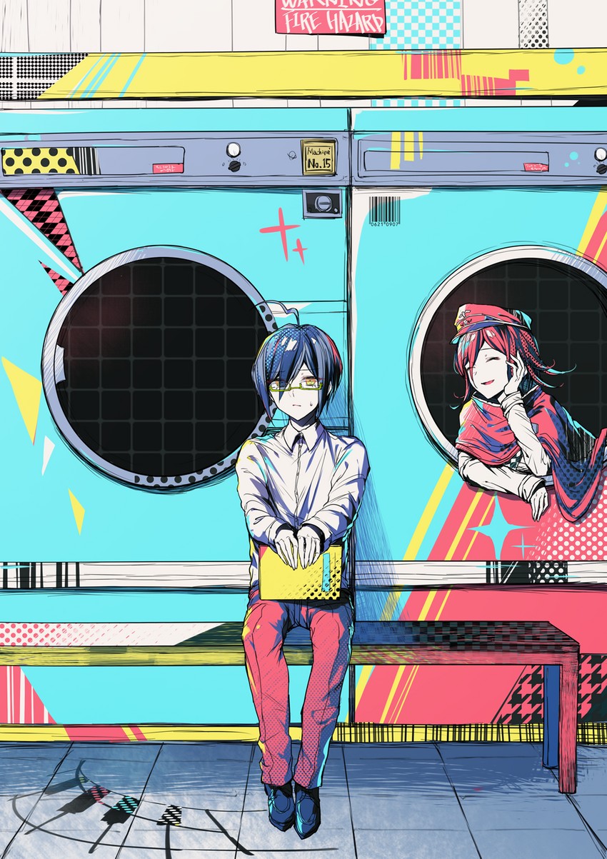 oma kokichi and saihara shuichi (danganronpa and 1 more) drawn by goto_(sep)