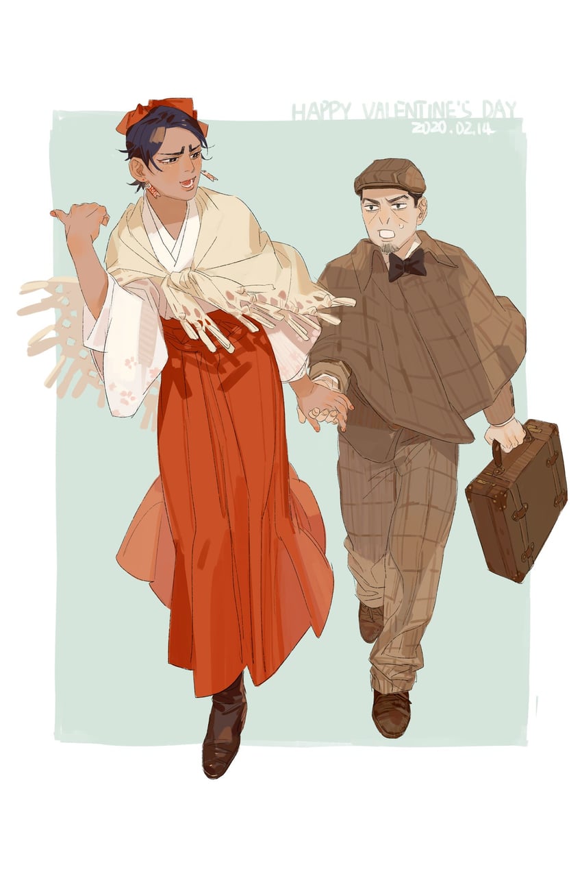 tsukishima hajime and koito otonoshin (golden kamuy) drawn by chengongzi123