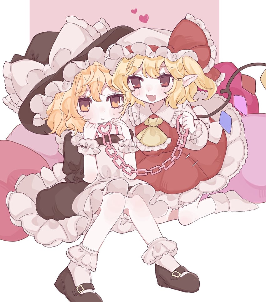 kirisame marisa and flandre scarlet (touhou) drawn by nagomi_(nagomi_12)