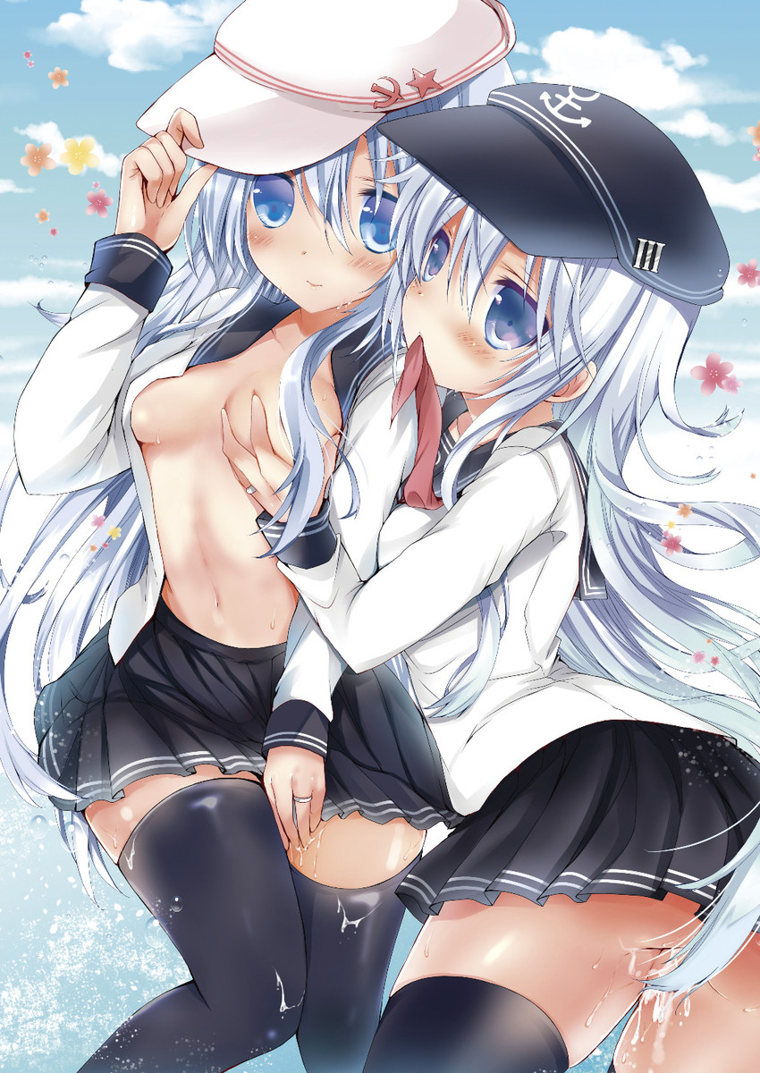 hibiki and verniy (kantai collection) drawn by shira_ichigo_(ichigohou)