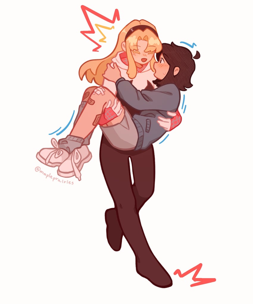 spider-gwen, amelia lee, and beatrice reden (marvel and 2 more) drawn by mapleprairies