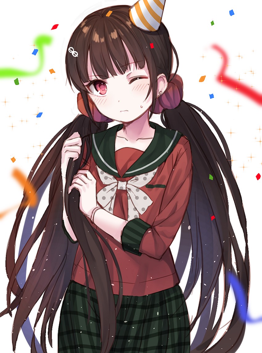 harukawa maki (danganronpa and 1 more) drawn by yuraiko