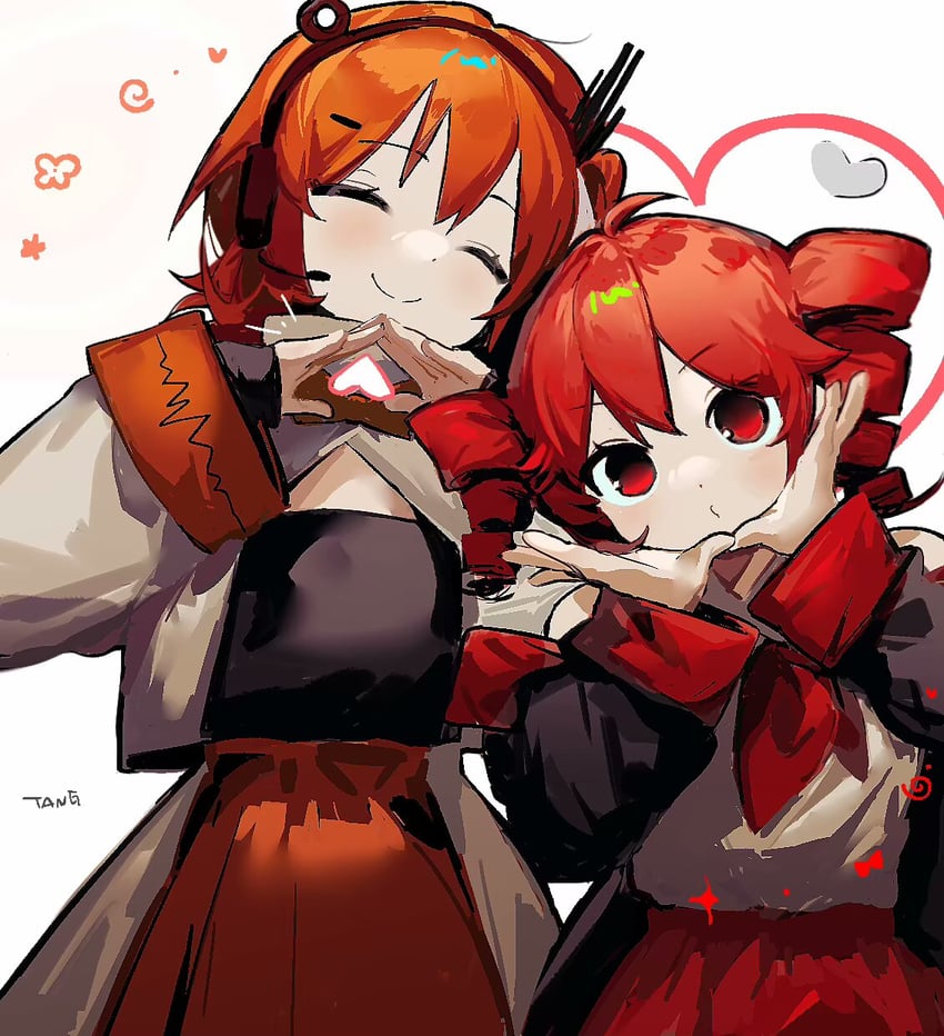 kasane teto and adachi rei (utau and 1 more) drawn by tanglaoban1225