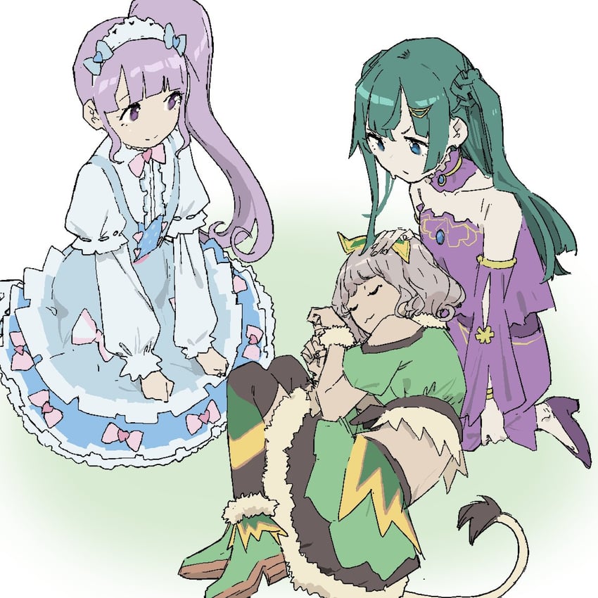 manaka non, tsukikawa chili, and taiyo pepper (pretty series and 1 more) drawn by kemura_(puripurinea)