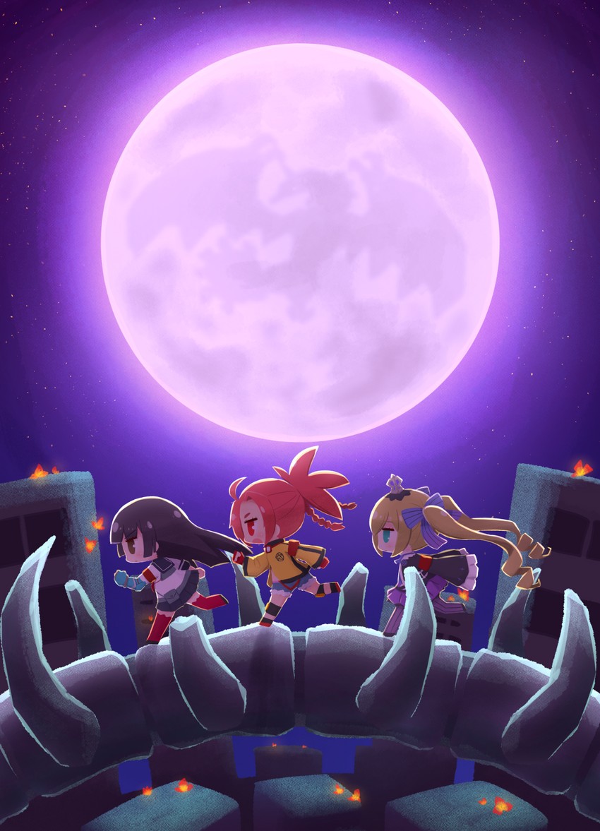samurai, hacker, chelsea, katanako, destroyer, and 1 more (7th dragon and 1 more) drawn by naga_u