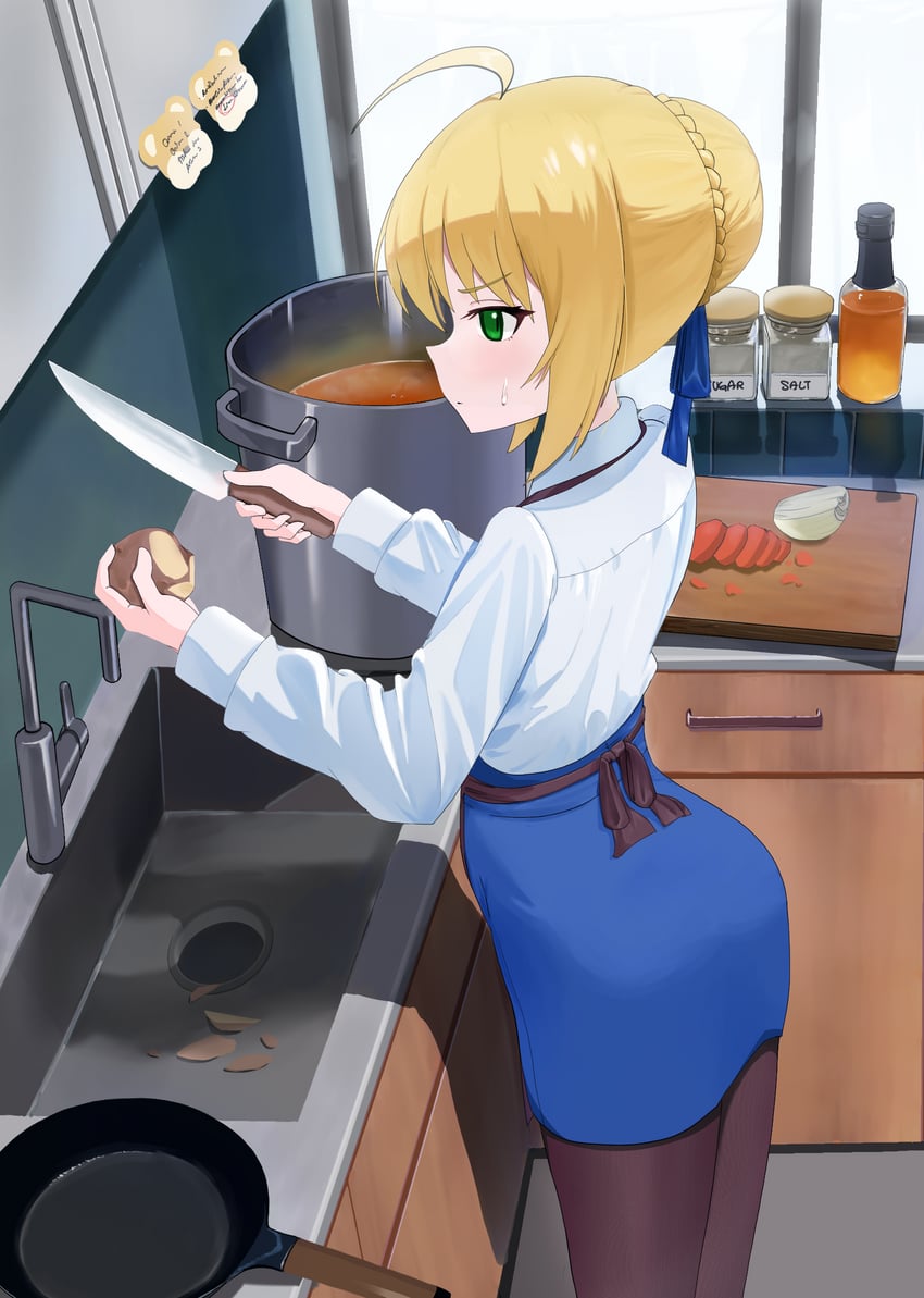 artoria pendragon and saber (fate and 1 more) drawn by dust_bunny_(dtky5772)