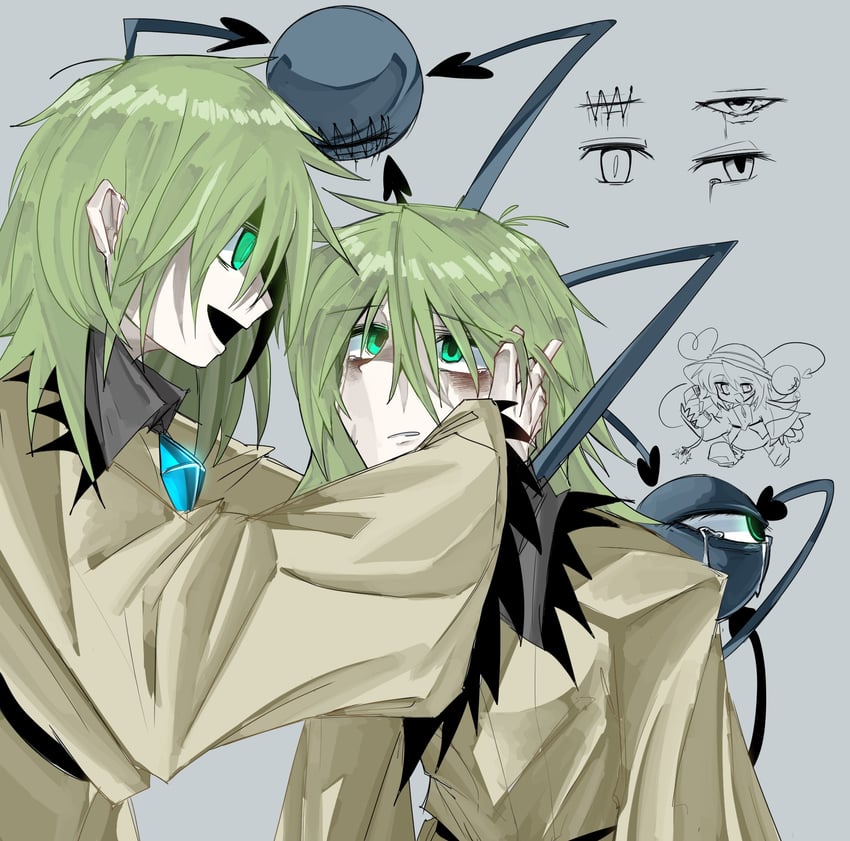 komeiji koishi (touhou and 1 more) drawn by 3rdeye_suki