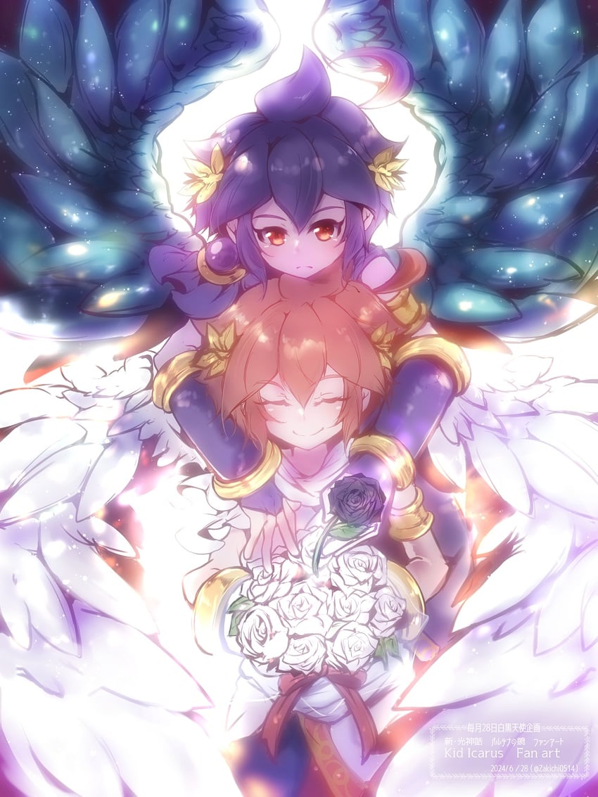 pit and dark pit (kid icarus and 1 more) drawn by zakichi0514