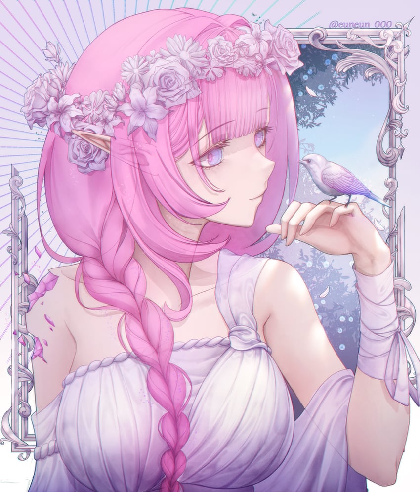 elysia (honkai and 1 more) drawn by eun_(eunice)