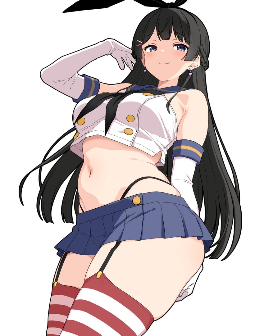 shimakaze and tsukino mito (kantai collection and 1 more) drawn by to_bari