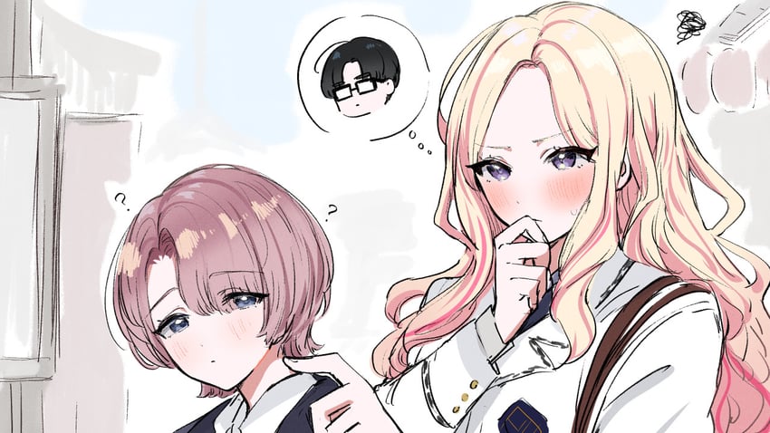 producer, arimura mao, and juo sena (idolmaster and 1 more) drawn by kasasagi_(futagodori888)