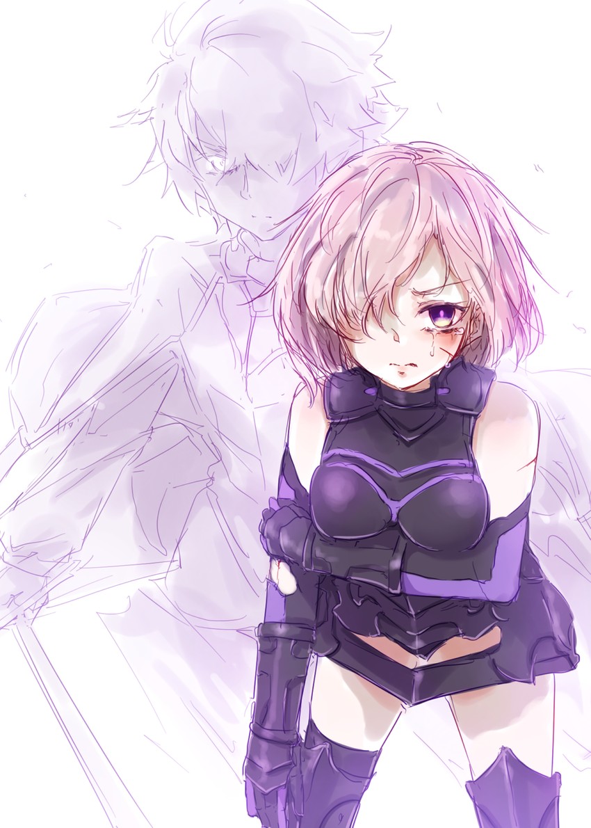 mash kyrielight and galahad (fate and 1 more) drawn by hourai_kochou
