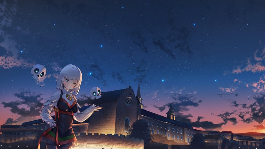 akershus fortress (oshiro project:re) drawn by kenzo_093