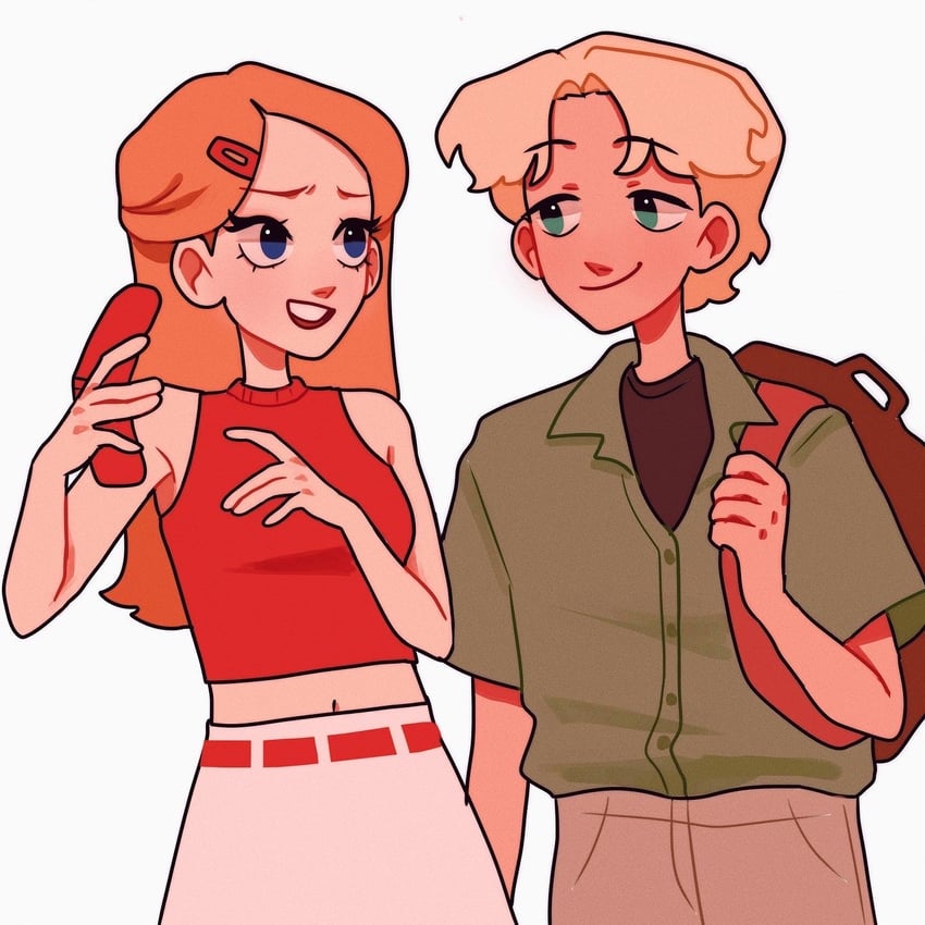 candace flynn and jeremy johnson (phineas and ferb) drawn by meg_ikarp