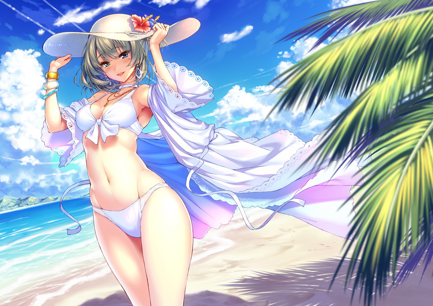 Anime girl in bikini