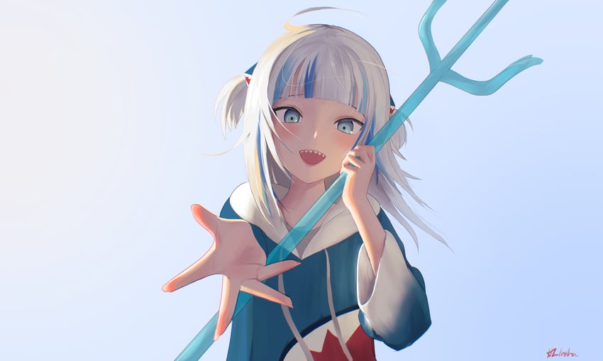 gawr gura (hololive and 1 more) drawn by hliroha