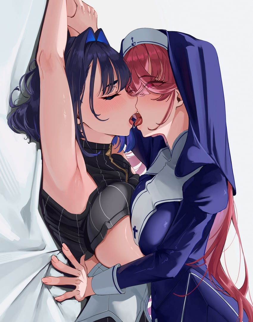 houshou marine and ouro kronii (hololive and 1 more) drawn by eipanguino