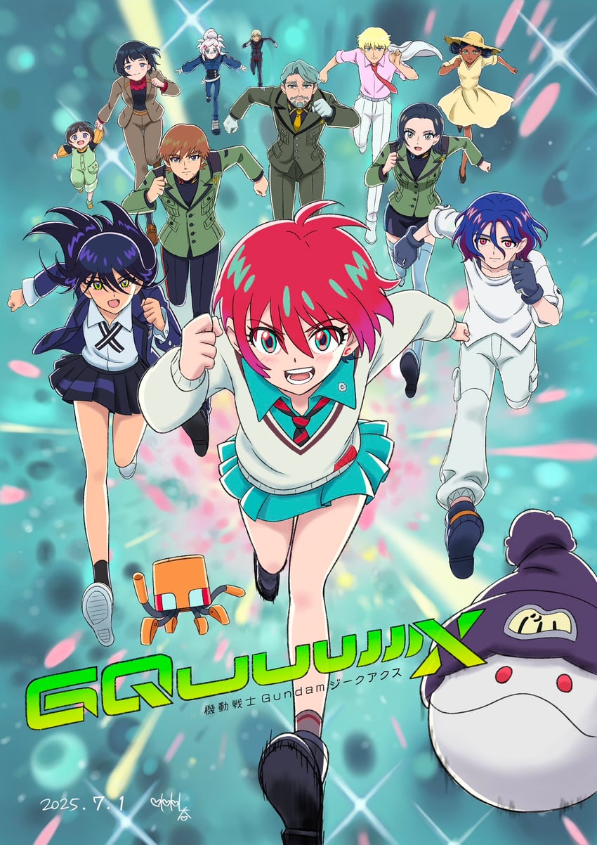 amate yuzuriha, haro, shuji ito, char aznable, nyaan, and 10 more (gundam and 3 more) drawn by osabe_shuta