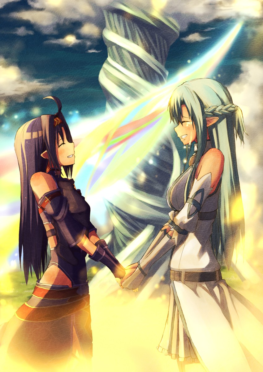 asuna and yuuki (sword art online) drawn by bright_(long-ago)