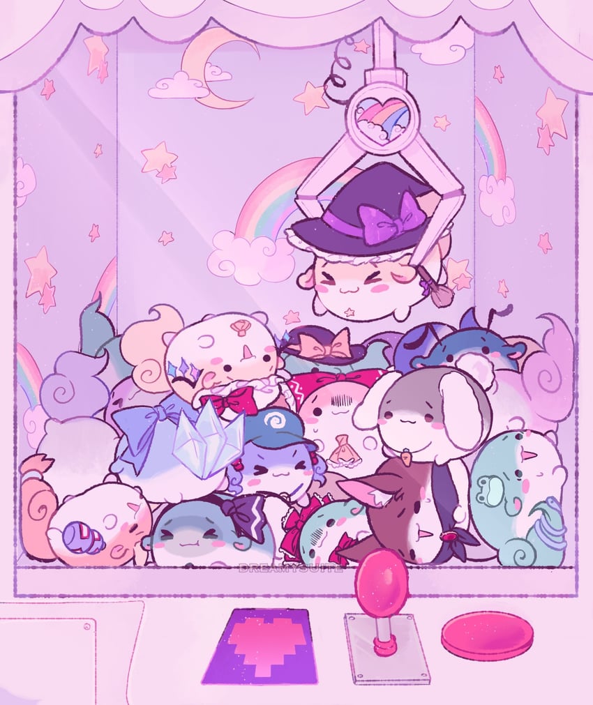 hakurei reimu, kirisame marisa, flandre scarlet, komeiji koishi, kochiya sanae, and 8 more (touhou) drawn by dreamysuite