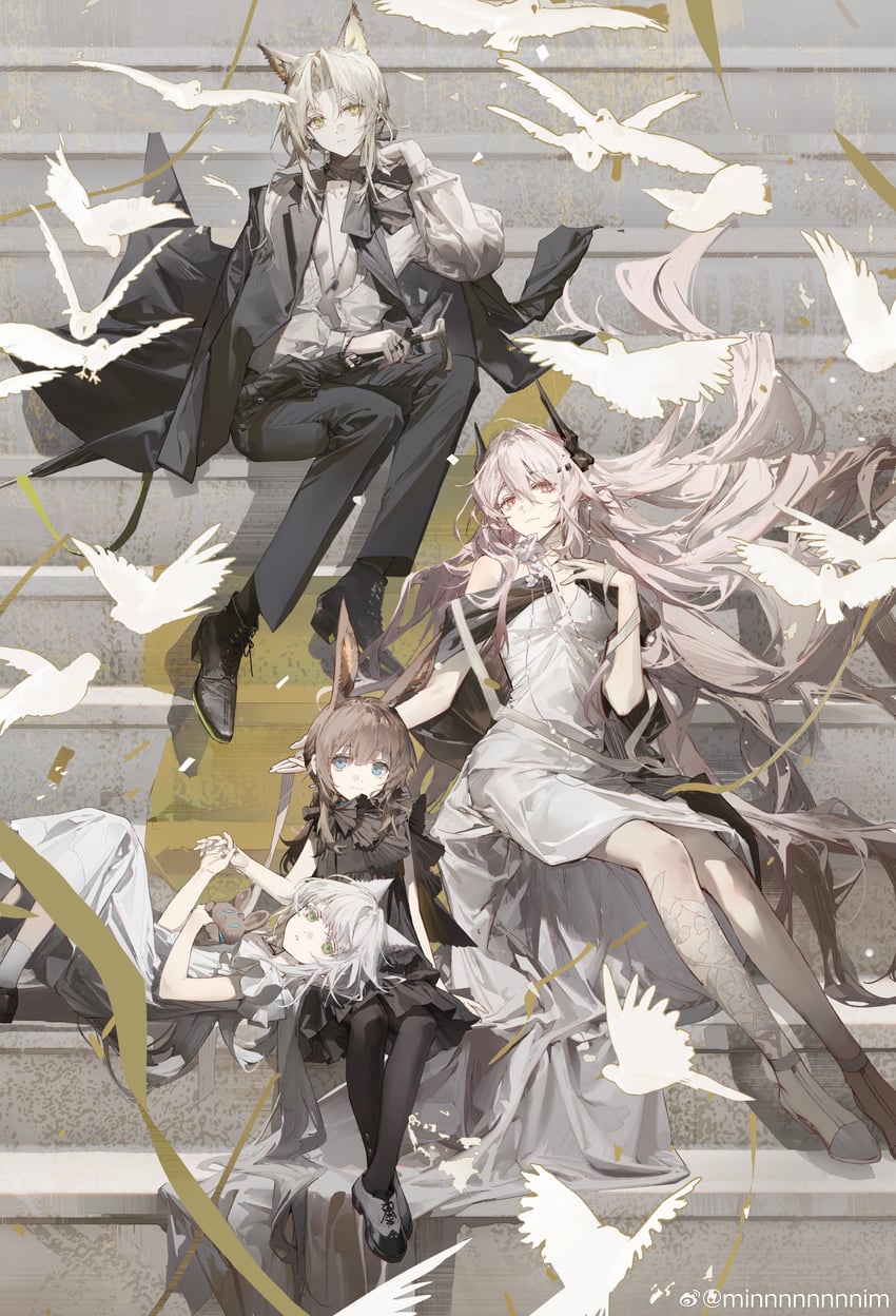 amiya, kal'tsit, rosmontis, and theresa (arknights) drawn by min_(120716)