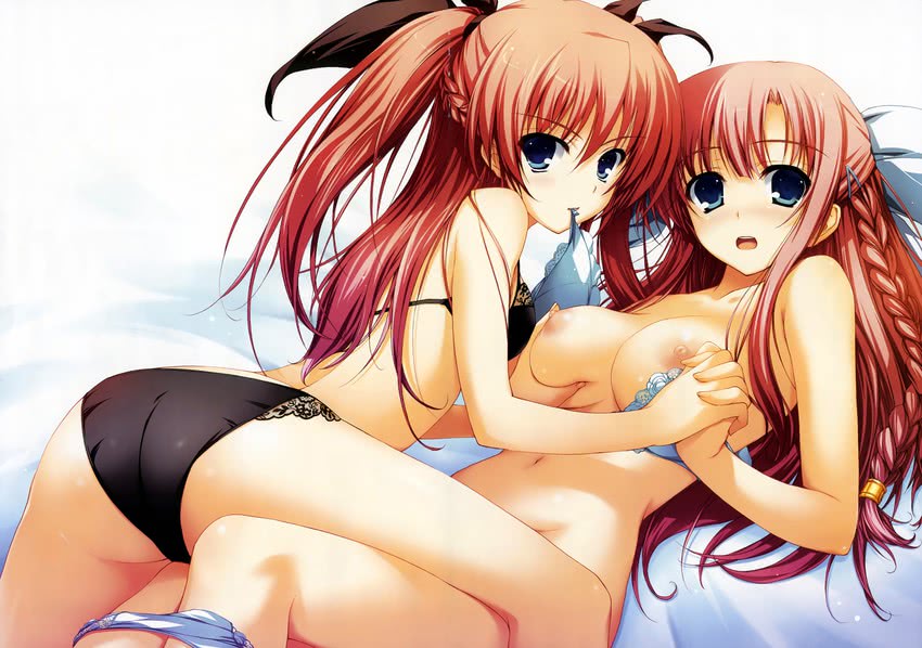 nikaidou reika and nikaidou aya (akatsuki no goei) drawn by tomose_shunsaku