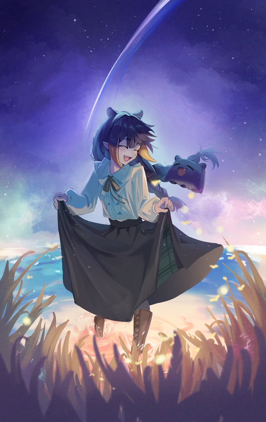 ninomae ina'nis and takodachi (hololive and 1 more) drawn by kiwamiedge