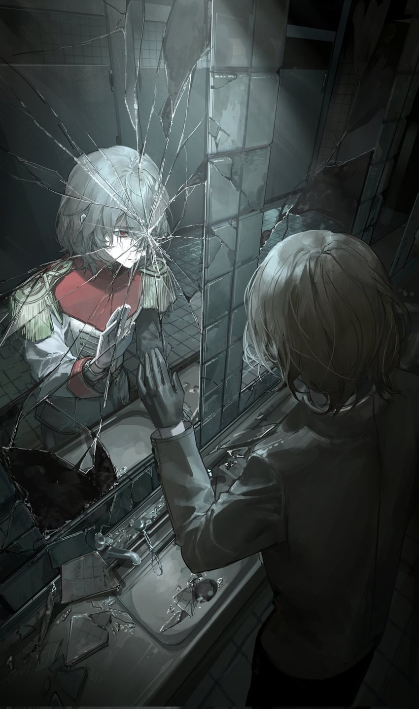 akechi gorou and crow (persona and 1 more) drawn by 00608d