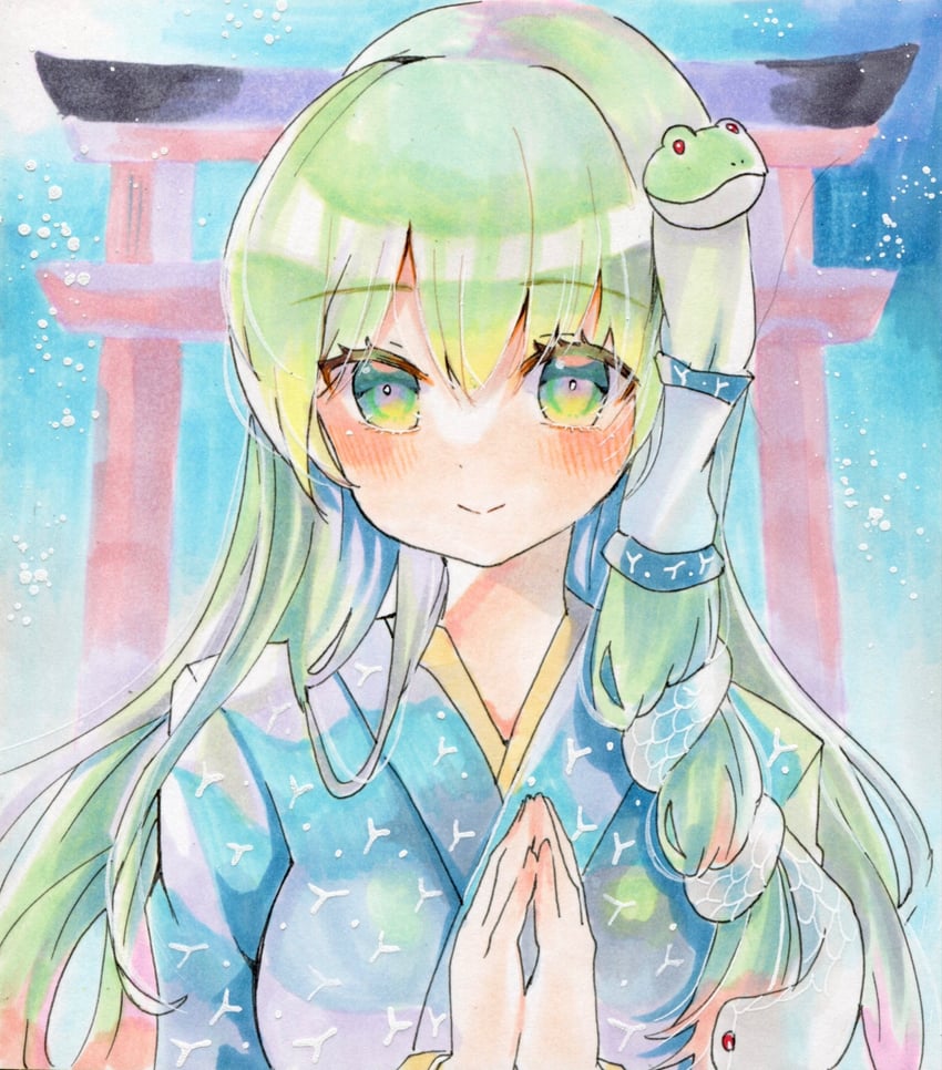 kochiya sanae (touhou) drawn by torajirou_(toraneko_zirou)