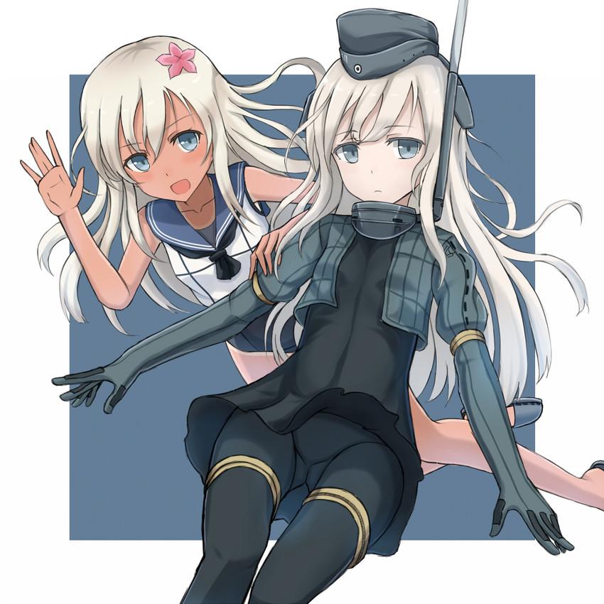 ro-500 and u-511 (kantai collection) drawn by yakob_labo