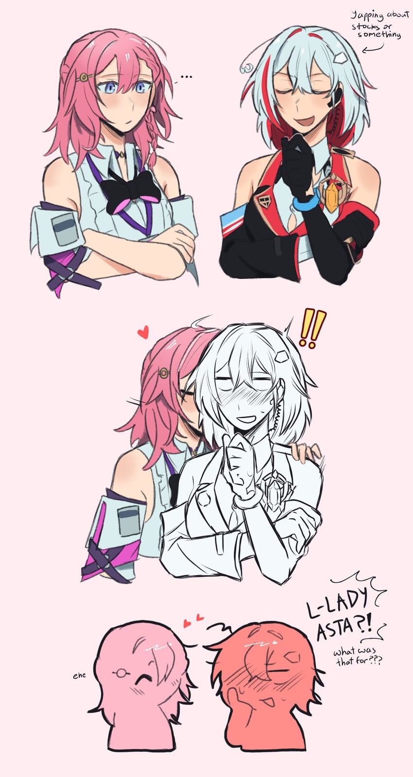 topaz and asta (honkai and 1 more) drawn by akai_(atcually)