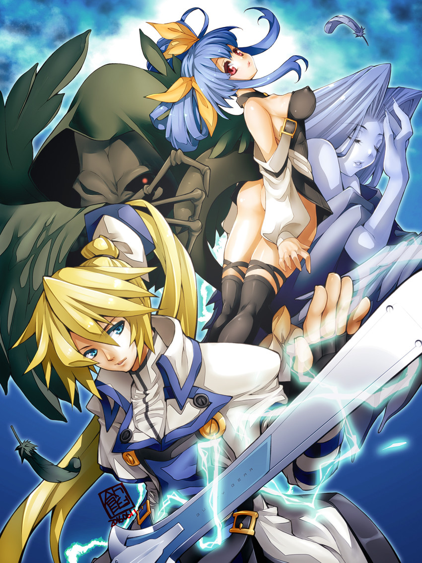 dizzy, ky kiske, necro, and undine (guilty gear and 2 more) drawn by hukuhuku